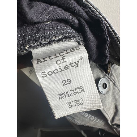 Articles of Society Sarah Skinny Gray Baldy Wash jeans - Picture 6 of 8